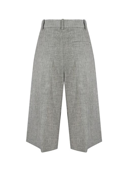 Bermuda fiammati Angera in misto cotone e lino con piega stirata PINKO | 106920 A3ASZZ2